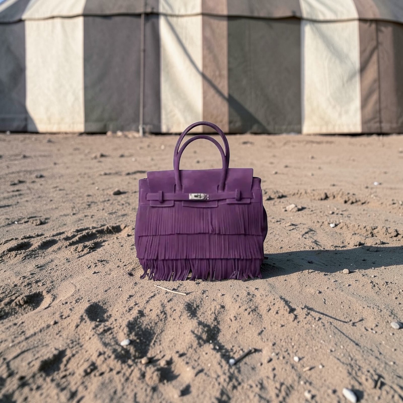 Orchid Fringe Tote